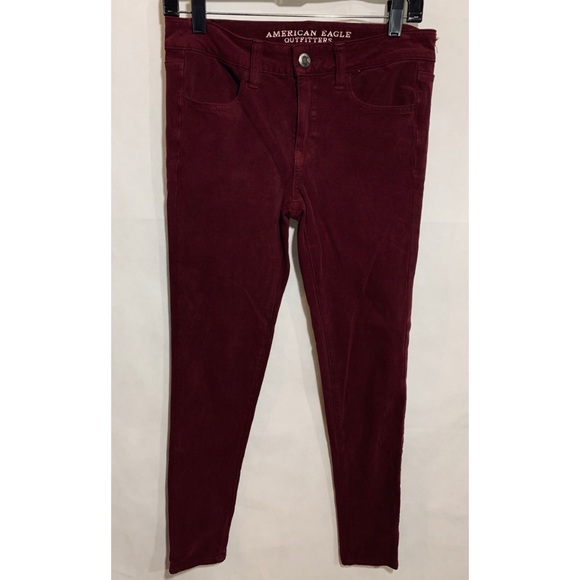 american eagle maroon jeans